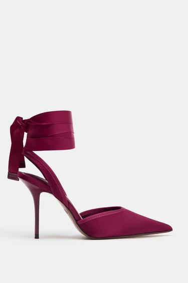 SLINGBACK HEELED SHOES WITH STRAP - Fuchsia by Zara