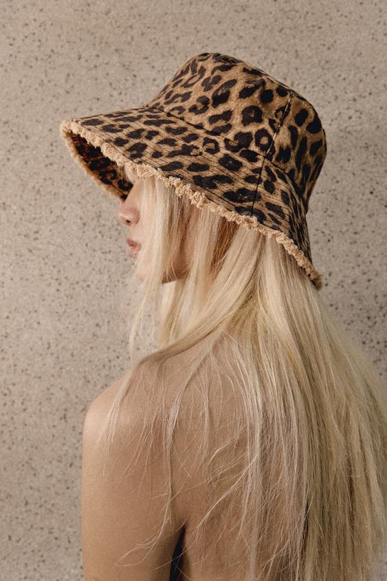 ANIMAL PRINT BUCKET HAT - Leopard by Zara - Image 0