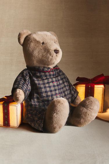 CHILDREN'S CHRISTMAS BEAR SOFT TOY (60 CM) - Brown by Zara