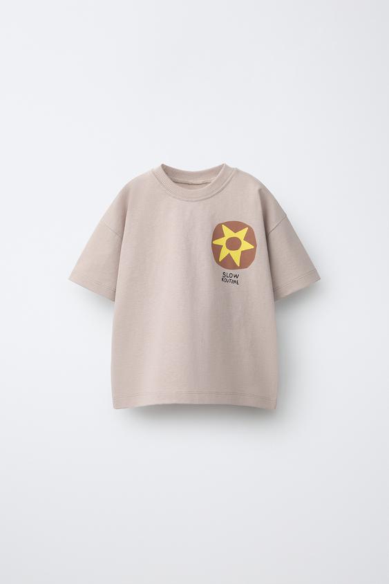 SUN PRINT T-SHIRT - Mauve by Zara - Image 0