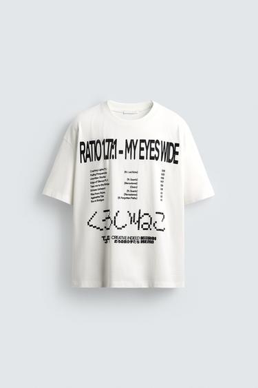 GRAPHIC TEXT T-SHIRT - White by Zara