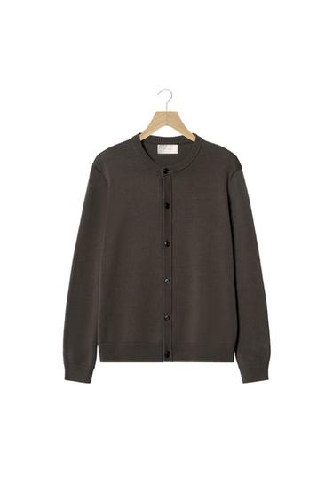 REGULAR FIT COTTON CARDIGAN - Brown by Zara