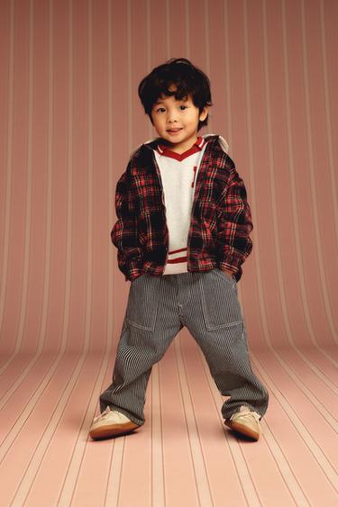 STRIPED BAGGY DENIM TROUSERS - Stripes by Zara