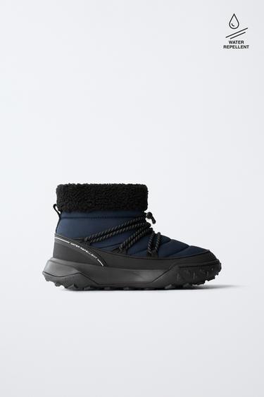QUILTED WATER-REPELLENT SNOW BOOTS - Blue by Zara