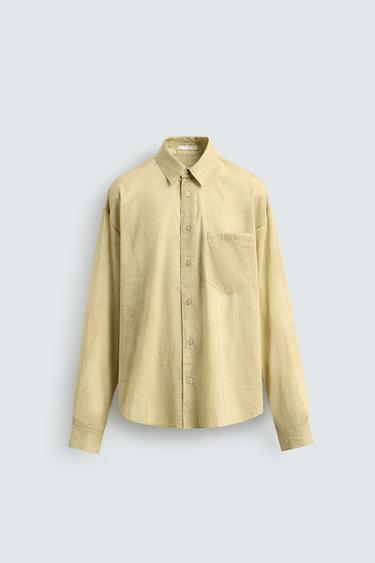 WASHED RELAXED FIT SHIRT - Butter by Zara