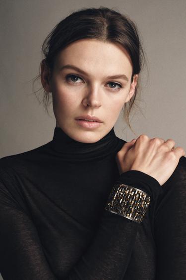 METAL BEAD BRACELET - Silver by Zara