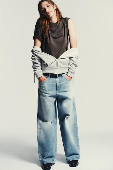 SLOGAN T-SHIRT - Chocolate by Zara