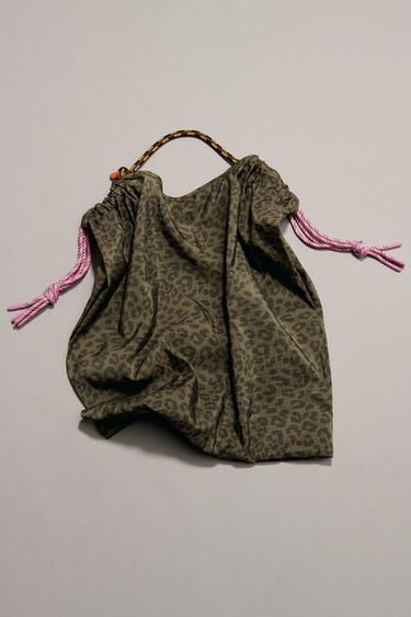 NYLON ANIMAL PRINT SHOPPER BAG - Brown by Zara - Image 0