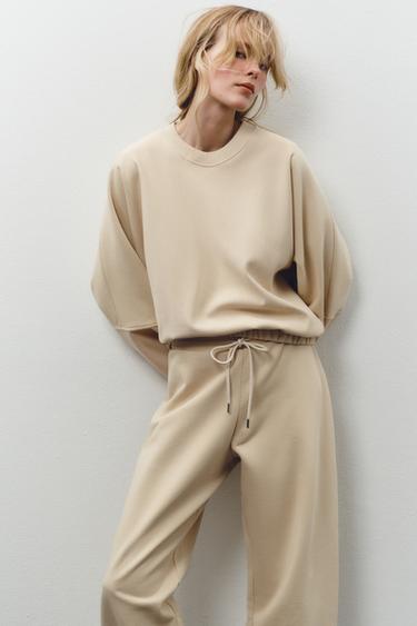 CONTRAST SWEATSHIRT - Sand by Zara