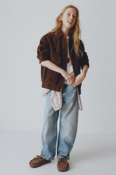 LEATHER CLOGS WITH TASSELS - Brown by Zara