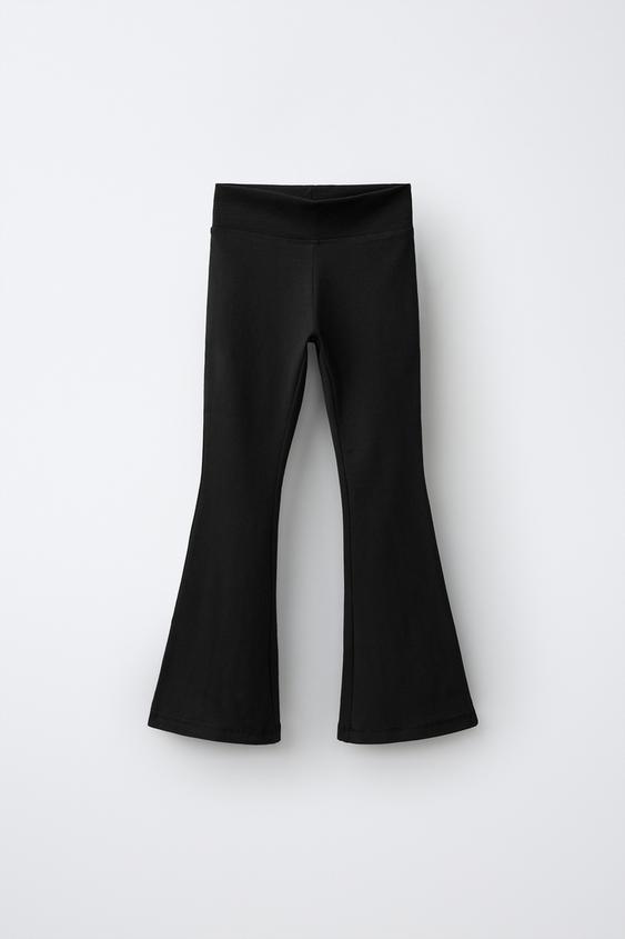 PLAIN FLARE LEGGINGS - Black by Zara - Image 0