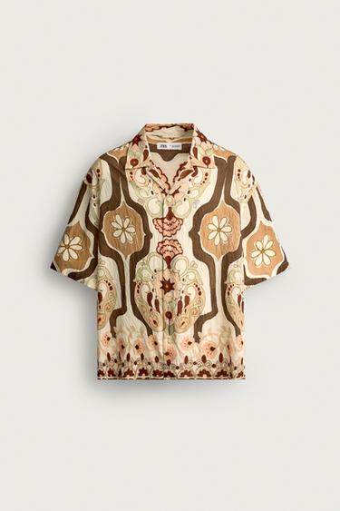 FLUID ABSTRACT PRINT SHIRT - Multicoloured by Zara
