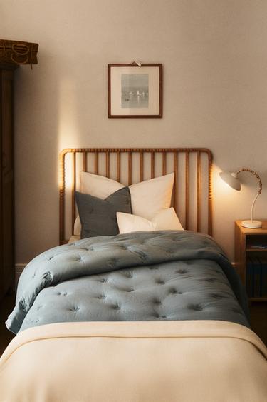 KIDS' COTTON SPACE QUILT - Blue by Zara