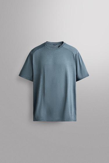 TEXTURED TECHNICAL T-SHIRT - Blue marl by Zara