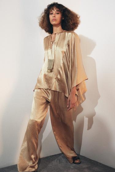 SATIN SHIRT, CAPE AND TROUSERS SET ZW COLLECTION - 230 by Zara - Image 0