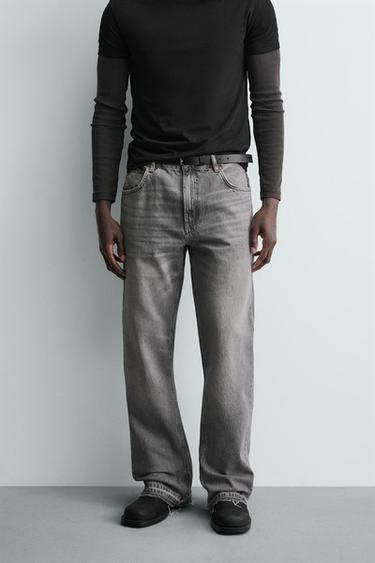 RIPPED FLARE FIT JEANS - Grey by Zara