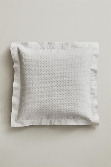CUSHION COVER WITH POLKA DOT DESIGN - White by Zara