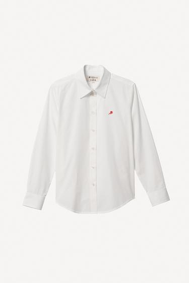 EMBROIDERED POPLIN SHIRT WILLY CHAVARRIA X ZARA - White by Zara