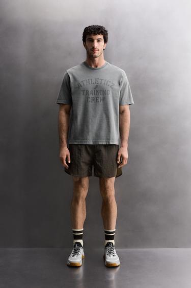 COTTON TRAINING T-SHIRT - Anthracite grey by Zara