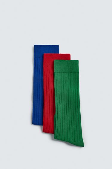 AARON LEVINE X ZARA CONTRAST RIB SOCKS - various by Zara