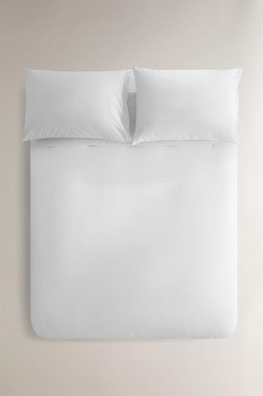 PERCALE DUVET COVER (200 THREAD COUNT) - White by Zara