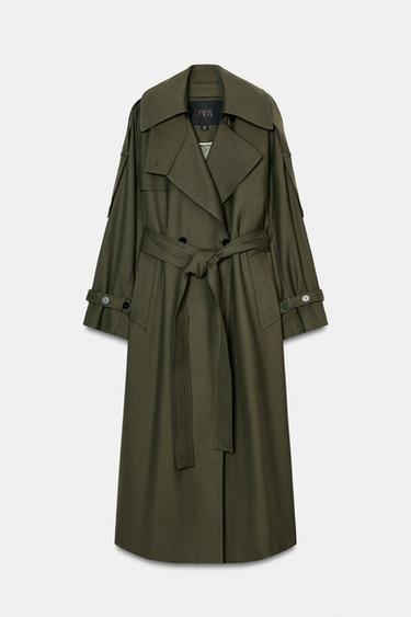 ZW COLLECTION LIMITED EDITION OVERSIZE TRENCH COAT - Light khaki by Zara