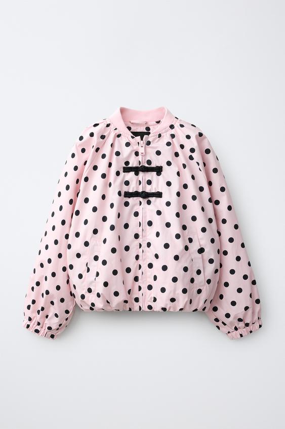 POLKA DOT BOMBER JACKET - Pink by Zara - Image 0