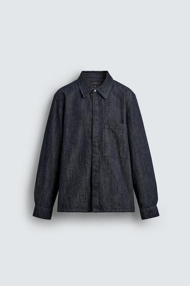 RELAXED FIT DENIM SHIRT - Blue by Zara