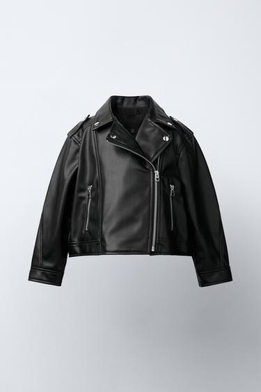 FAUX LEATHER BIKER JACKET - Black by Zara