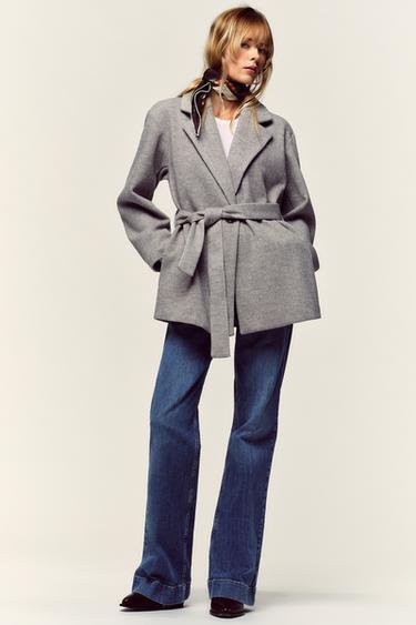 SOFT BLAZER WITH BELT - Sand / Marl by Zara