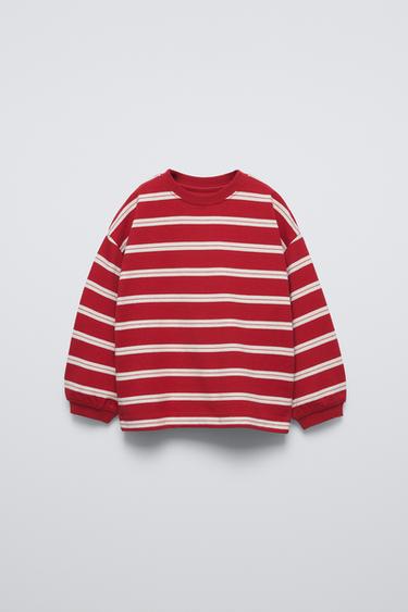 STRIPED T-SHIRT - Red by Zara - Image 0