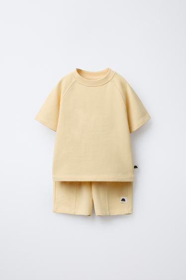 LABEL JOGGING SET - Yellow by Zara