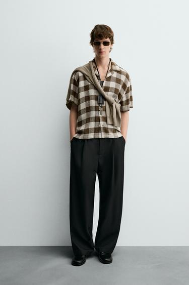 TEXTURED CHECK SHIRT - ECRU by Zara - Image 0