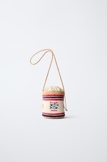 CROCHET FISH CROSSBODY BAG - Ecru White by Zara