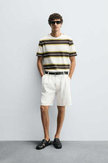 STRIPED JACQUARD T-SHIRT - Stripes by Zara - Image 0