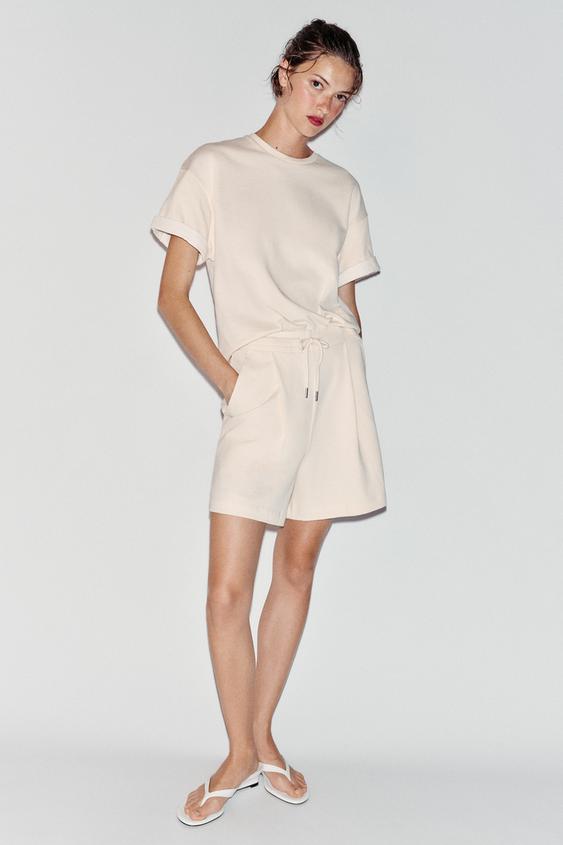 HEAVY COTTON SHORT SLEEVE T-SHIRT - Ecru by Zara - Image 0