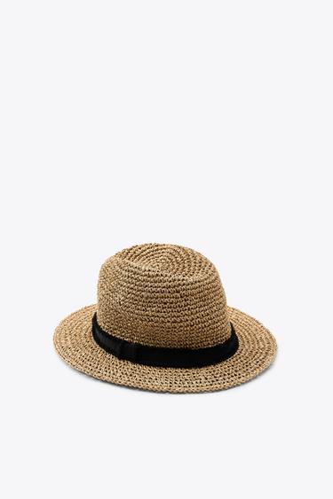 CONTRAST BAND HAT - Light brown by Zara