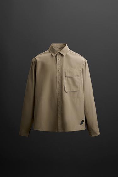 TECHNICAL OVERSHIRT WITH POCKET - Beige by Zara