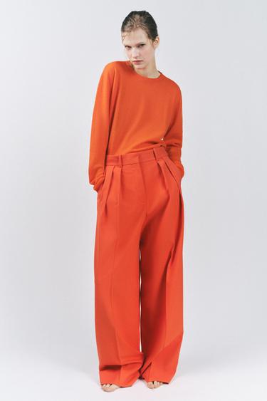 EXTRA SOFT 100% WOOL SWEATER - Orange by Zara - Image 0