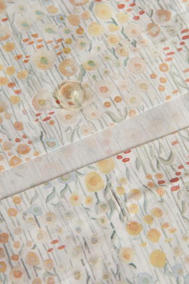 MINI FLORAL PRINT SATEEN DUVET COVER - Oyster-white by Zara