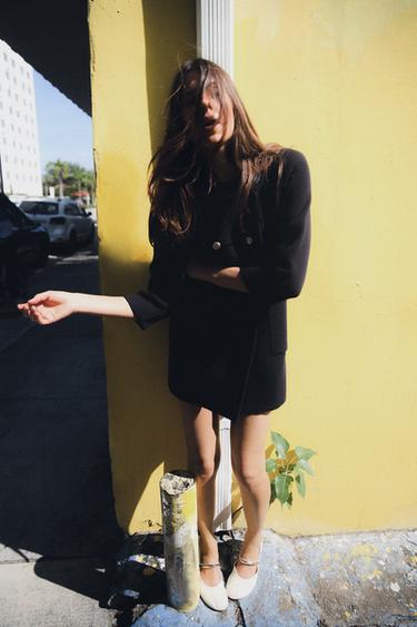 CROSSOVER KNIT COAT - Navy blue by Zara - Image 0