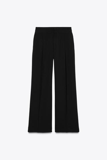 ZW COLLECTION STRAIGHT-LEG TROUSERS - Black by Zara
