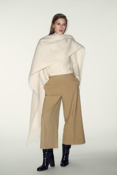 CULOTTE TROUSERS WITH BUTTONS - camel by Zara