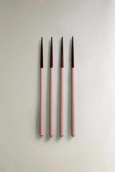 SET OF ACACIA WOOD CHOPSTICKS (SET OF 2) - Pale pink by Zara - Image 0