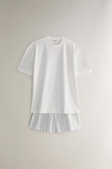 STRIPED PYJAMA SET - Blue by Zara