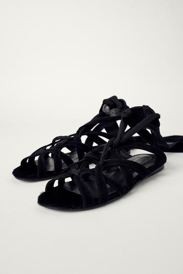 FLAT SANDALS KATE MOSS X ZARA - Black by Zara