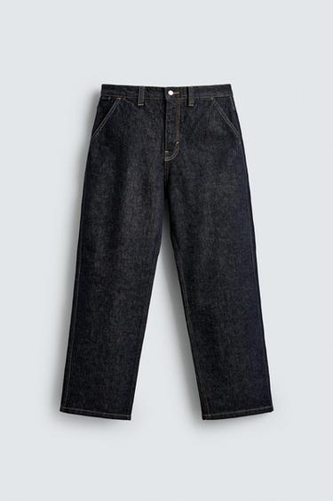 BAGGY FIT CHINO JEANS - Blue by Zara
