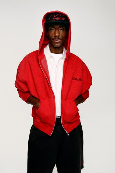 WILLY CHAVARRIA X ZARA RELAXED FIT HOODIE - Red by Zara