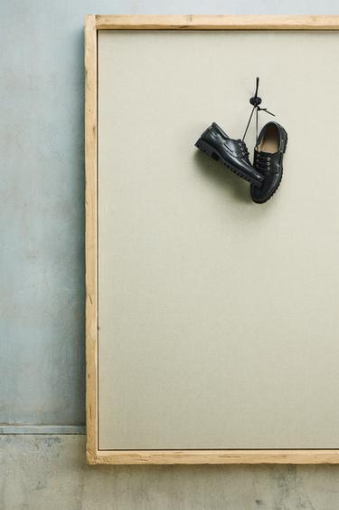 LEATHER DECK SHOES - Multicoloured by Zara