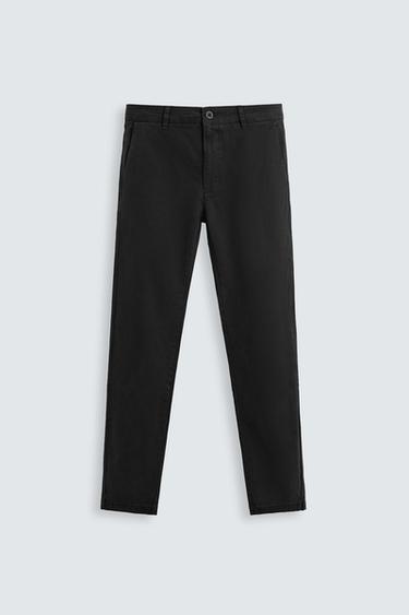 SKINNY FIT CHINO TROUSERS - Black by Zara